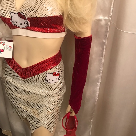 Rare 🍒vintage custom hello kitty rave outfit and earrings set❤️ - Picture 12 of 14